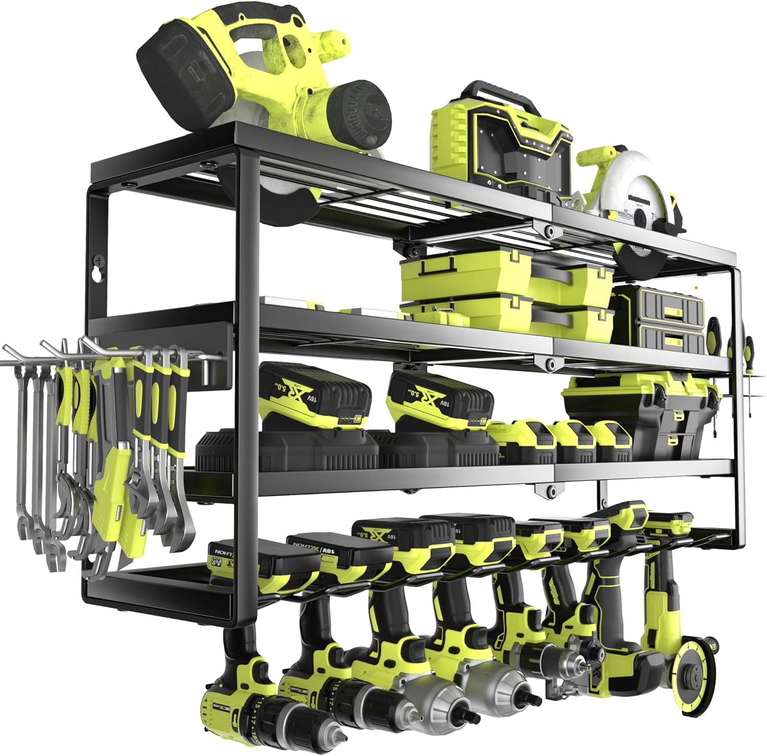 4 Layer Wall Mount Power Tool  - đánh giá và giá Power Tools Holder