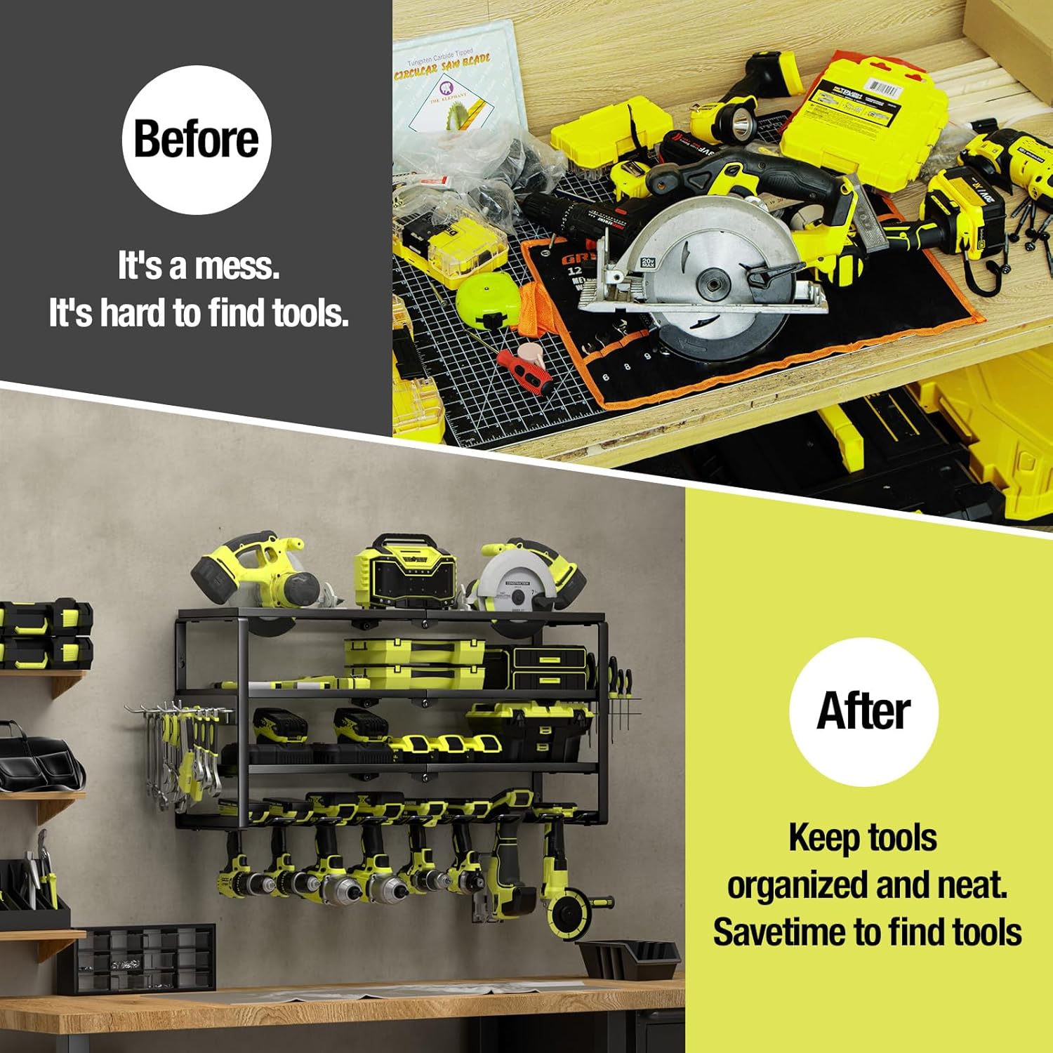 4 Layer Wall Mount Power Tool  - đánh giá và giá Power Tools Holder