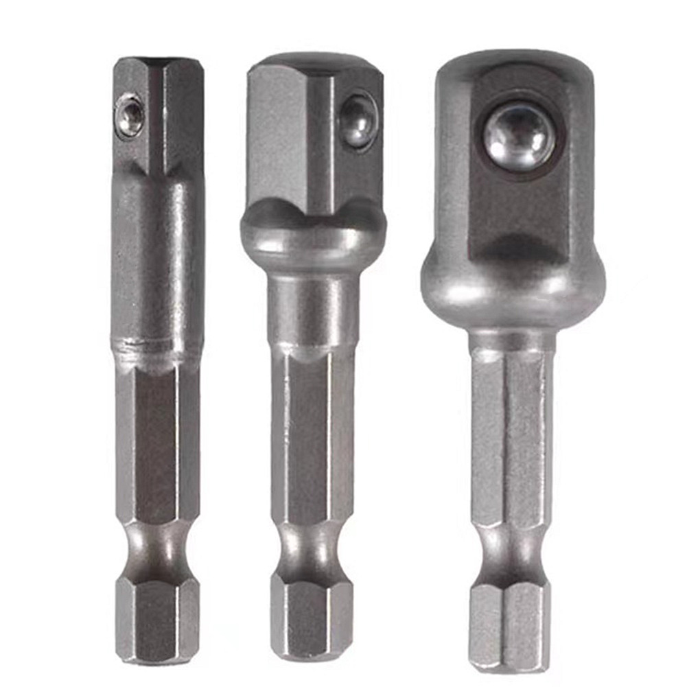 3Pcs Socket Adapter Set, 1/4
