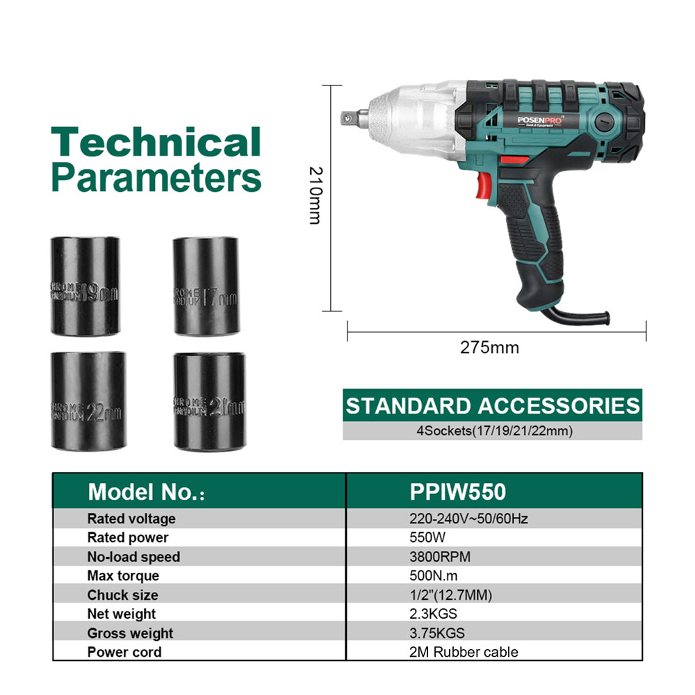 POSENPRO Electric Impact Wrenc - đánh giá và giá Power Tools Ingco