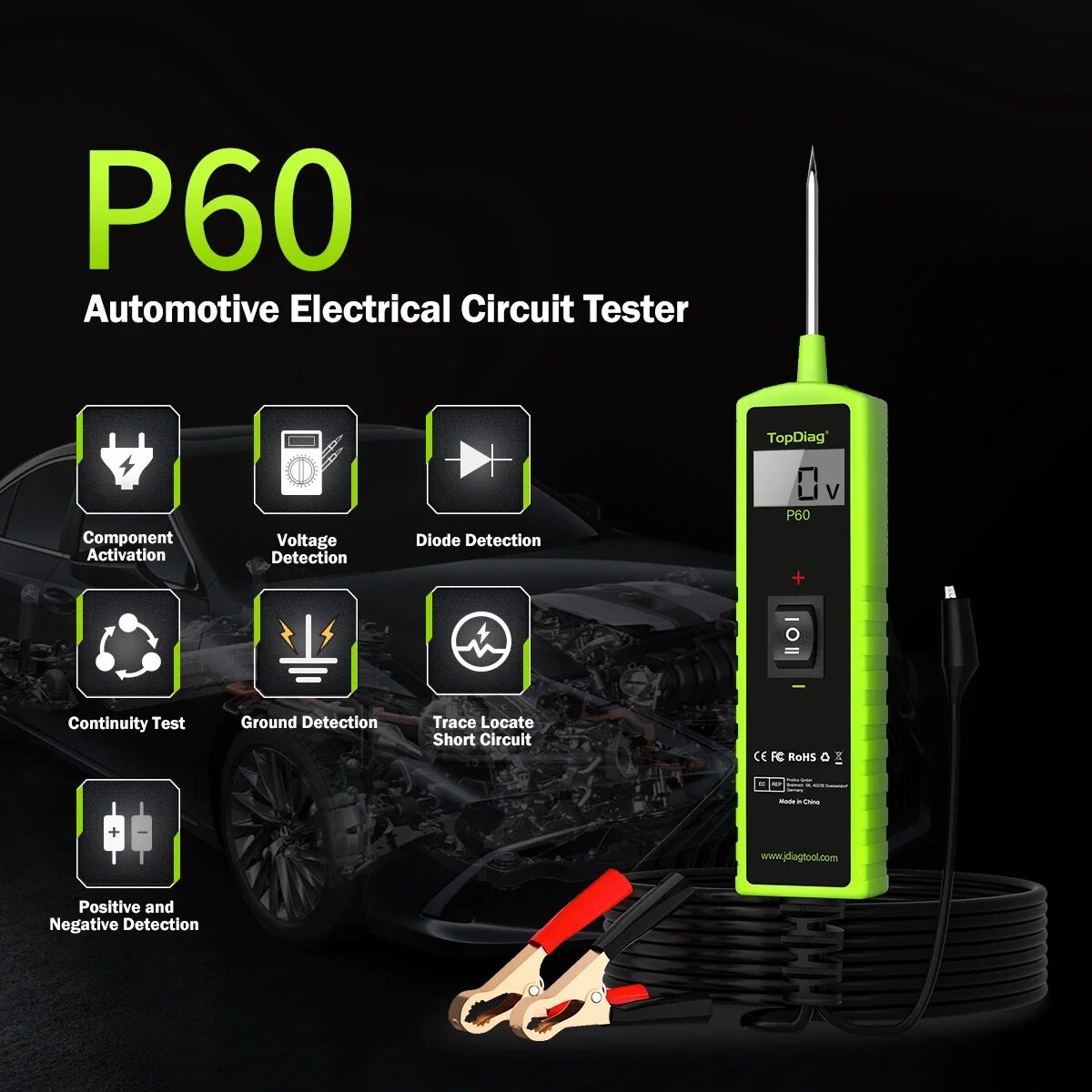 Jdiag P60 Automotive Power Cir - đánh giá và giá Power Tools In Automotive