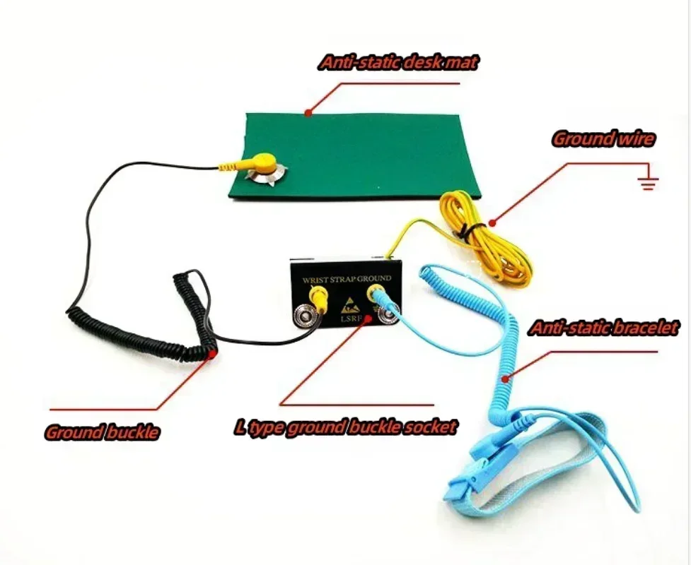 1pc ESD Ground Wire Anti-stati - đánh giá và giá Power Tools Yellow And Black