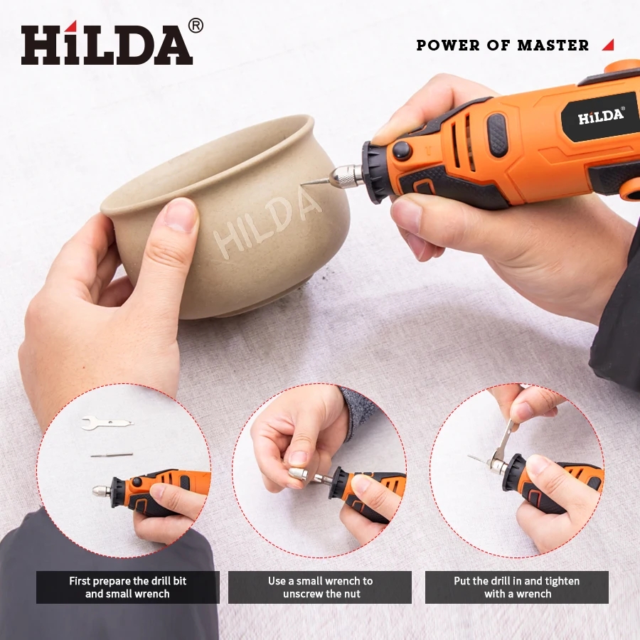 HILDA 200W Engraver Electric D - đánh giá và giá Power Tools Ingco