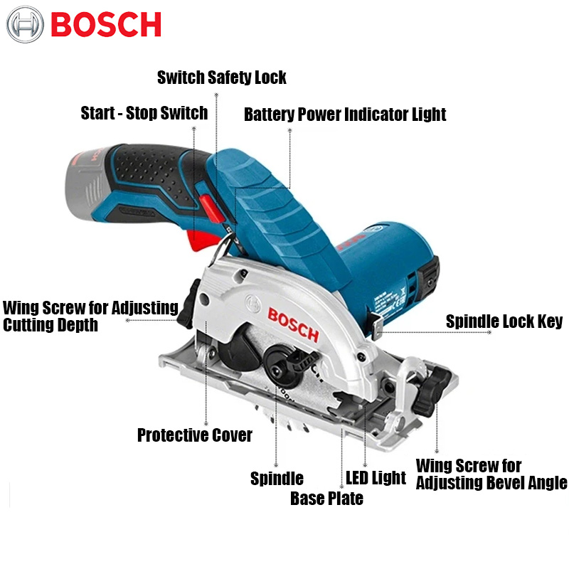 BOSCH GKS 12V-LI Electric Circ - đánh giá và giá Circular Saw Cordless