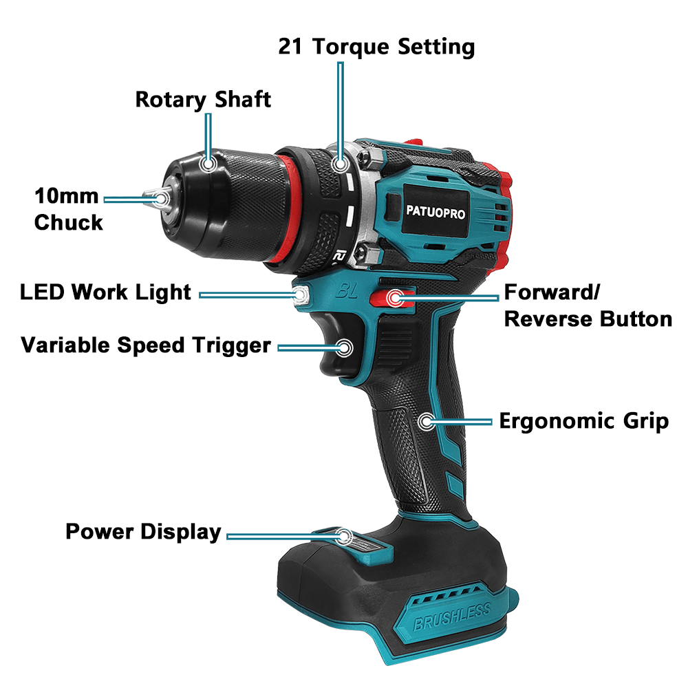 PATUOPRO 21V Wireless Brushles - đánh giá và giá Power Tools Ingco
