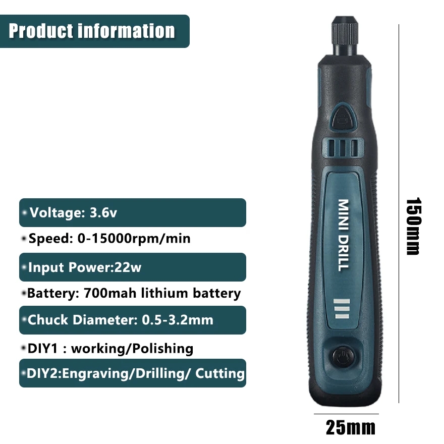Cordless Electric Drill Grinde - đánh giá và giá Power Tools Ingco