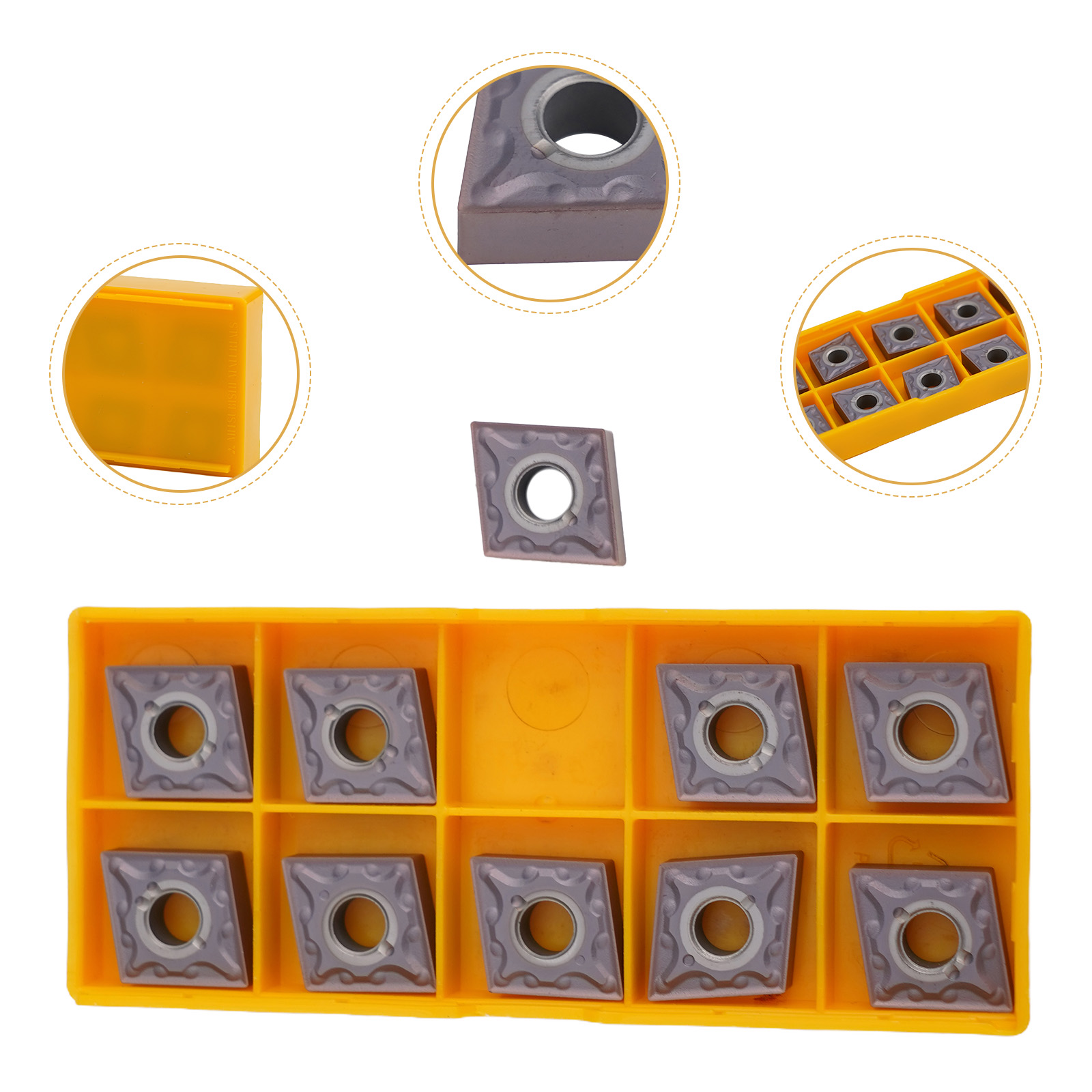 New CarbideTurningInsert Preci - đánh giá và giá Power Tools Yellow And Black